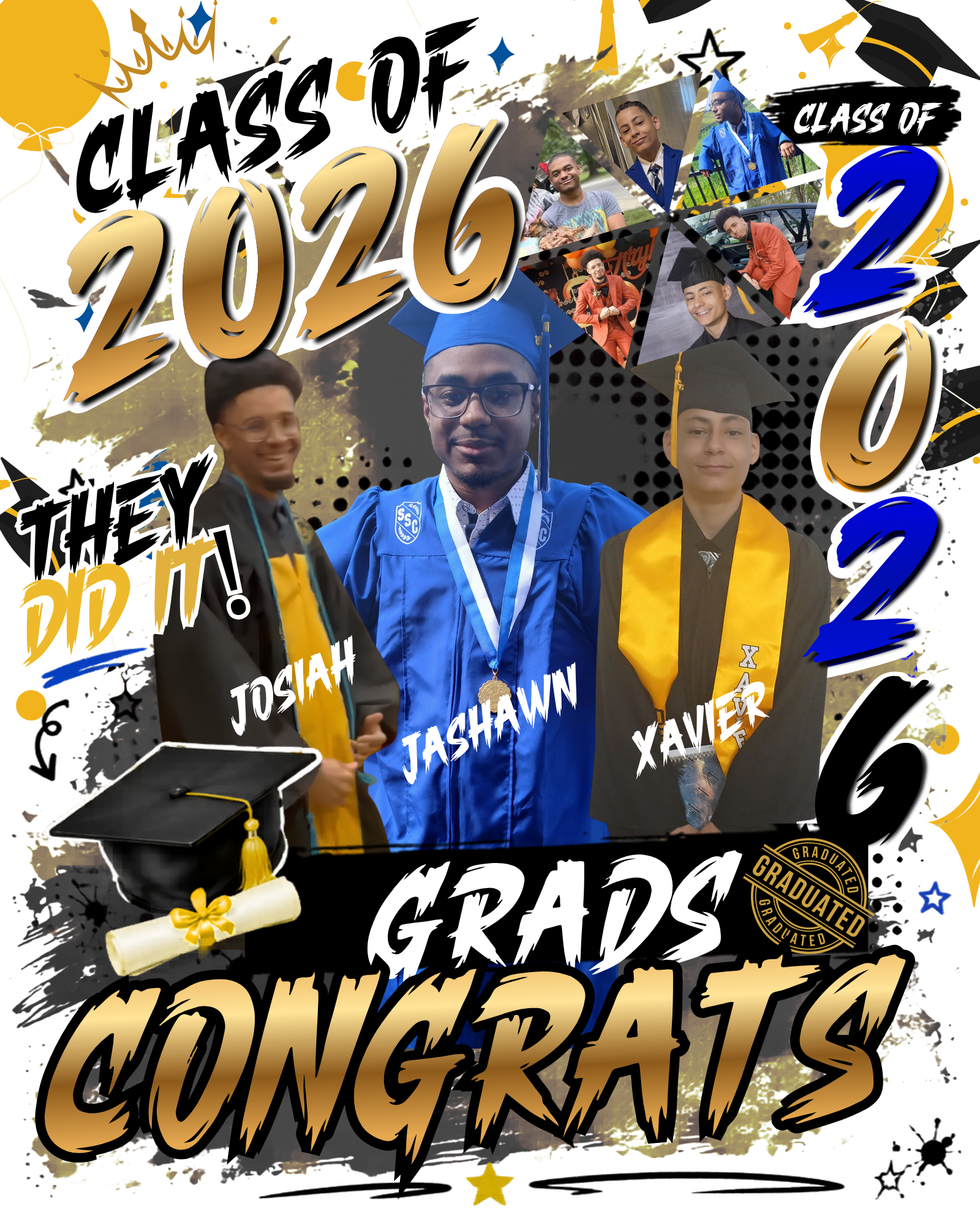 Graduation Shirts (Jashawn-Xavier-Josiah)